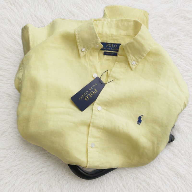 Premium Linen Full Sleeve Shirt – Pastel Yellow
