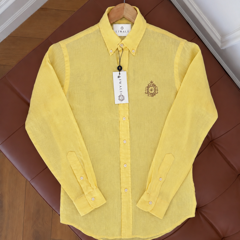 Premium Yellow Rimi Cotton Shirt