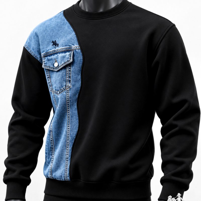 Urban Denim Contrast Sweatshirt
