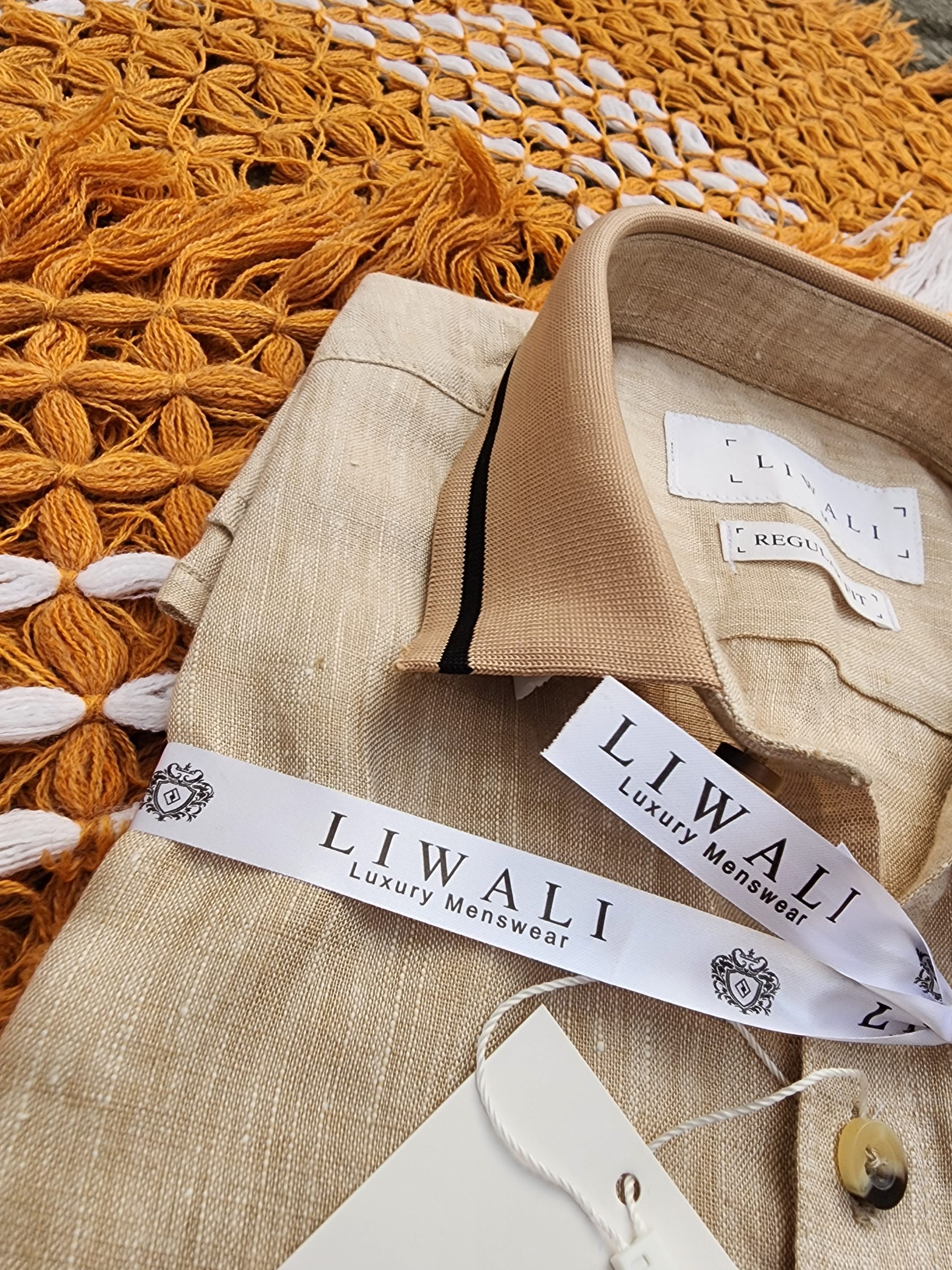 EMB Linen Rimi Rib Half Shirt - Image 5