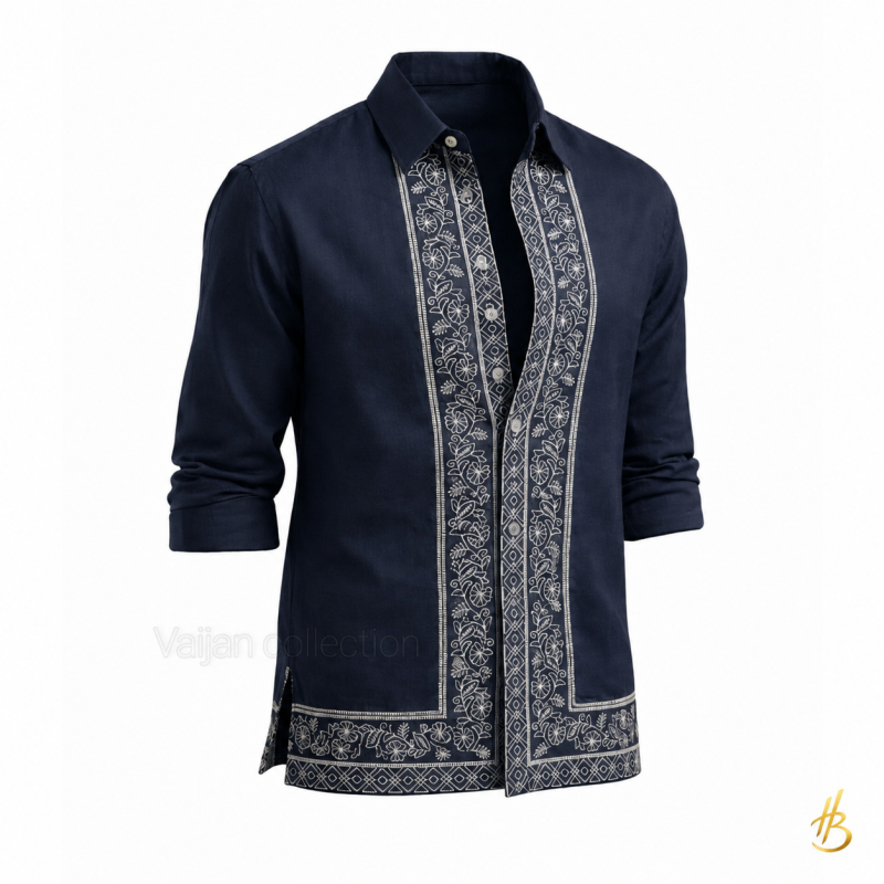 Blueberry western design shirt