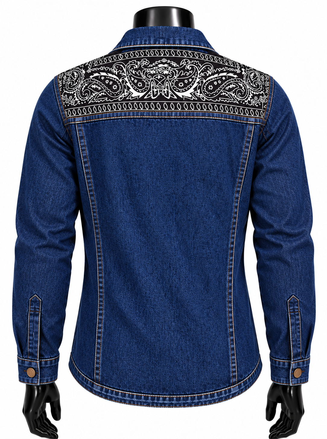 Premium Denim VJ Designer Full Sleeve Shirt – Blue - Image 2